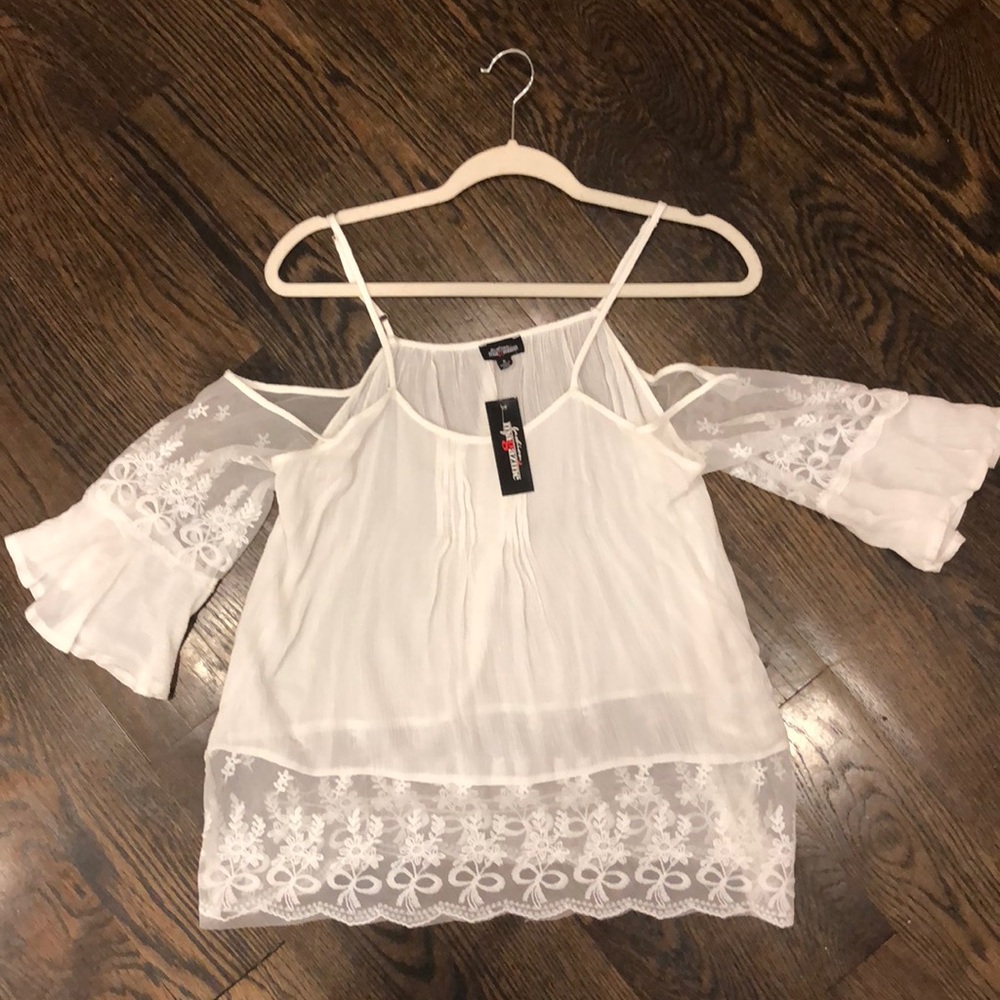 Brand new cold shoulder blouse- Size S